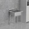imageROVSUN Commercial Double Bowl Kitchen Sink 304 Stainless Steel Free Standing Utility Sink for Kitchen Laundry Room Garage Restaurant 35821340single bowl
