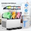 imageROVSUN Commercial Slushy Machine 15L X 2 Tanks Slushie Machine Frozen Drink Machine 8 Gal30L Margarita Machine Efficient Cooling Stainless Steel for Home Restaurant Bar Party Cafes 110V60HZ4Gal x 3