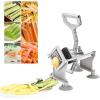 imageROVSUN Commercial Vegetable Chopper French Fry Cutter Potato Slicer Fruit Chopper Super Value Set of Suction Feet 12 38 14 8Wedge Blades and Pusher Blocks for Restaurant Home ampamp KitchenCutter  4 Blades