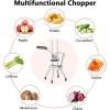 imageROVSUN Commercial Vegetable Chopper French Fry Cutter Stainless Steel w 4 Sizes Blades Fruit Potato Slicer 12quot 38quot 14quot ampamp 8Wedge Blades and Pusher Blocks for Restaurants Home ampamp KitchenCutter  4 Blades