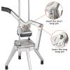 imageROVSUN Commercial Vegetable Chopper French Fry Cutter with 4 Sizes Blades Potato Dicer Slicer Fruit Chopper Stainless Steel for Restaurant Home ampamp Kitchen 12quot 38quot 14quot ampamp 8Wedge BladesLever Style