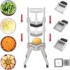 imageROVSUN Commercial Vegetable Chopper French Fry Cutter with 4 Sizes Blades Potato Dicer Slicer Fruit Chopper Stainless Steel for Restaurant Home ampamp Kitchen 12quot 38quot 14quot ampamp 8Wedge BladesHand Pressure Style