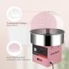 imageROVSUN Cotton Candy Machine 21 Inch Electric Commercial Cotton Candy Maker Machine Candy Floss Machine wStainless Steel Bowl Sugar Scoop and Large Storage Drawer Home Party Carnival PinkCover