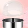 imageROVSUN Cotton Candy Machine 21 Inch Electric Commercial Cotton Candy Maker Machine Candy Floss Machine wStainless Steel Bowl Sugar Scoop and Large Storage Drawer Home Party Carnival PinkCover