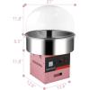 imageROVSUN Cotton Candy Machine 21 Inch Electric Commercial Cotton Candy Maker Machine Candy Floss Machine wStainless Steel Bowl Sugar Scoop and Large Storage Drawer Home Party Carnival PinkPinkwith Cover