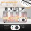 imageROVSUN Electric Soup Warmer 22QT Commercial Food Warmer Steam Table Countertop Bain Marie with Three 74QT Pots 86185F Adjustable Temperature Lid and Tap for Buffet Restaurant 1200W74 QTx4