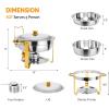 imageROVSUN Gold Chafing Dishes for Buffet 6QT 2 Pack Round Stainless Steel Chafing Dish Set with Lid Holder Buffet Warmer Set for Parties Christmas Gatherings Catering Events Weddings8 Pack