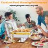 imageROVSUN Gold Chafing Dishes for Buffet 9QT Chafing Dish Buffet Set with Glass Lid Stainless Steel Buffet Servers and Warmers with Folding Frame ampamp 3 13 Size Pan for Parties Weddings Catering Events2