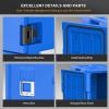 imageROVSUN Hot Box Food Warmer Insulated Food Pan Carrier wLockable Wheels Double Buckles and Handles Stackable Hot Boxes for Catering Restaurant Canteen Family PartyBlue