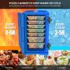 imageROVSUN Hot Box Food Warmer Insulated Food Pan Carrier wLockable Wheels Double Buckles and Handles Stackable Hot Boxes for Catering Restaurant Canteen Family PartyBlue