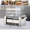 imageROVSUN Hot Dog Cart for 57 Rollers Hot Dog Machine wStorage Bin ampamp Shelves HeavyDuty Steel Mobile Stand for Concession Stands Fairs Events11 Rollers
