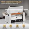 imageROVSUN Hot Dog Cart for 57 Rollers Hot Dog Machine wStorage Bin ampamp Shelves HeavyDuty Steel Mobile Stand for Concession Stands Fairs Events5 Rollers