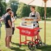 imageROVSUN Hot Dog Cart for 57 Rollers Hot Dog Machine wStorage Bin ampamp Shelves HeavyDuty Steel Mobile Stand for Concession Stands Fairs Events57 Roller Cart