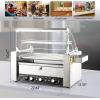 imageROVSUN Hot Dog Cart for 57 Rollers Hot Dog Machine wStorage Bin ampamp Shelves HeavyDuty Steel Mobile Stand for Concession Stands Fairs Events7 Rollers