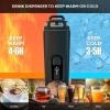 imageROVSUN Insulated Beverage Dispenser 5Gallon Ice and Hot Drink Server with Handles Faucet ampamp 20 Cups Foodgrade LLDPE Drink Dispenser Hot and Cold Beverage Server for Party Catering Event RestaurantBlack