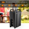 imageROVSUN Insulated Beverage Dispenser 5Gallon Ice and Hot Drink Server with Handles Faucet ampamp 20 Cups Foodgrade LLDPE Drink Dispenser Hot and Cold Beverage Server for Party Catering Event RestaurantBlack