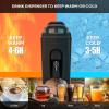 imageROVSUN Insulated Beverage Dispenser 5Gallon Ice and Hot Drink Server with Handles Faucet ampamp 20 Cups Foodgrade LLDPE Drink Dispenser Hot and Cold Beverage Server for Party Catering Event RestaurantBlack