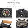imageROVSUN Kamado Charcoal Grill and Smoker with Cast Iron Grate Portable Best Small BBQ Grill for IndoorOutdoor Use 13 Mini Max BlackBlack