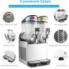 imageROVSUN Margarita Machine 8 Gal30L 15L X 2 Tanks Slushie Machine Commercial Slushy Machine Slush and Juice Modes Frozen Drink Maker Stainless Steel for Restaurant Bar Home Party 110V60HZ