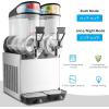 imageROVSUN Margarita Machine 8 Gal30L 15L X 2 Tanks Slushie Machine Commercial Slushy Machine Slush and Juice Modes Frozen Drink Maker Stainless Steel for Restaurant Bar Home Party 110V60HZ