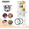 imageROVSUN Popcorn Machine Movie Theater Style with Cart ampamp Wheels 8 Ounce Kettle Makes Up to 32 Cups Popcorn Maker with Popcorn Scoop Oil Spoon ampamp 3 Popcorn Cups for Commercial Home ETL RedGold