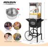 imageROVSUN Popcorn Machine Movie Theater Style with Cart ampamp Wheels 8 Ounce Kettle Makes Up to 32 Cups Popcorn Maker with Popcorn Scoop Oil Spoon ampamp 3 Popcorn Cups for Commercial Home ETL RedBlack