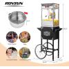 imageROVSUN Popcorn Machine Movie Theater Style with Cart ampamp Wheels 8 Ounce Kettle Makes Up to 32 Cups Popcorn Maker with Popcorn Scoop Oil Spoon ampamp 3 Popcorn Cups for Commercial Home ETL RedBlack