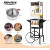 imageROVSUN Popcorn Machine with Cart Wheels ampamp 8 Ounce Kettle Makes Up to 32 Cups Popcorn Maker wCandy Dispensers Scoop Oil Spoon ampamp 3 Popcorn Cups Movie Theater Style for Commercial Home ETL CertifiedBlack