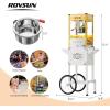 imageROVSUN Popcorn Machine with Cart Wheels ampamp 8 Oz Kettle Makes Up to 32 Cups ETL Certified Popcorn Maker with Stainless Steel Scoop Oil Spoon ampamp 3 Popcorn Cups for Commercial Home Movie Theater BlueGolden