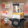 imageROVSUN Popcorn Machine with Cart Wheels ampamp 8 Oz Kettle Makes Up to 32 Cups ETL Certified Popcorn Maker with Stainless Steel Scoop Oil Spoon ampamp 3 Popcorn Cups for Commercial Home Movie Theater BlueBlack