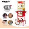 imageROVSUN Popcorn Machine with Cart Wheels ampamp 8 Oz Kettle Makes Up to 32 Cups ETL Certified Popcorn Maker with Stainless Steel Scoop Oil Spoon ampamp 3 Popcorn Cups for Commercial Home Movie Theater BlueRed