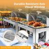 imageROVSUN Roll Top Chafing Dish Buffet SetNSF 9 Quart Rectangular Stainless Steel Chafer for CateringBuffet Servers and Warmers Set with Glass Window for Wedding Parties Banquet Events Full Size1 Pack