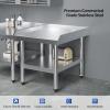 imageROVSUN Stainless Steel Equipment Stand 48quot L x 30quot W x 26quot H with Adjustable Undershelf NSF Commercial Heavy Duty Work Table ampamp Grill Stand Table for Restaurant Home and Hotel Kitchen24 X 30