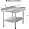 imageROVSUN Stainless Steel Equipment Stand 48quot L x 30quot W x 26quot H with Adjustable Undershelf NSF Commercial Heavy Duty Work Table ampamp Grill Stand Table for Restaurant Home and Hotel Kitchen24 X 30