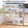 imageROVSUN Stainless Steel Table with 2 Shelves 48x14 Inches NSF Commercial Heavy Duty Prep ampamp Work Table for Kitchen Restaurant Home Hotel Garage72 X 30