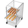 imageROVSUN 10Tiers Sheet Bun Pan Speed Bakery Tray Racks Commercial Stainless Steel Baking Racks with Brake Wheels Push Bread Tray Food Cart Perfect for KitchenDining Rooms10Tier