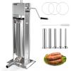 imageROVSUN 11LBS5L Manual Sausage Stuffer Two Speed Stainless Steel Vertical Sausage Maker Meat Filling Machine with 5 Stuffing Tubes for Commercial and Home7L