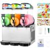 imageROVSUN 12 Gal45L Commercial Slushy Machine 15L X 3 Tanks Margarita Machine  Slush ampamp Juice Modes Slushie Machine Frozen Drink Maker  Stainless Steel for Home Restaurant Bar Party  110V60HZ12 Gallon