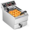 imageROVSUN 125QT118L Electric Deep Fryer wFrying Basket Timer Drain ampamp Lid Commercial Countertop Single Tank Frying Machine Adjustable Temperature for French Fries Donuts Onion Rings 1700W 110V125QT