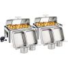 imageROVSUN 2 Pack Electric 9 QT Chafing Dishes Buffet SetNSF Stainless Steel Roll Top Catering Chafer Server Food Warmer with Cover Full Size ampamp 2 Detachable Food Pans for Party Wedding BanquetVisible Glass Lid  2 Pack