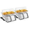 imageROVSUN 2 Pack Electric 9 QT Stainless Steel Chafing Dish Buffet Set NSF Roll Top Catering Chafer Server Food Warmer with Full Size ampamp 2 Detachable Food PansTransparent PC Lid for Party Wedding2 Packs