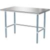 imageROVSUN 60quot x 24quot Stainless Steel Open Base Table NSF Commercial Metal Table Heavy Duty Prep ampamp Work Table with Galvanized Legs for Home Kitchen RestaurantHotel Garage Laundry Utility48 x 30