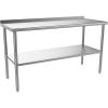 imageROVSUN 72 x 24 Stainless Steel Table for Prep ampamp WorkCommercial Worktables ampamp WorkstationsHeavy Dut Metal Table with Adjustable UnderShelf ampamp Backsplash for Kitchen RestaurantHomeHotel60x 24