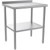 imageROVSUN 72 x 24 Stainless Steel Table for Prep ampamp WorkCommercial Worktables ampamp WorkstationsHeavy Dut Metal Table with Adjustable UnderShelf ampamp Backsplash for Kitchen RestaurantHomeHotel30x 24