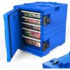imageROVSUN 82QT109 QT Insulated Food Pan Carrier Hot Box Food Warmer wWheels Double Buckles and Handles Stackable Hot Boxes for Catering Restaurant Canteen Family PartyBlue