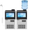 imageROVSUN Commercial Ice Maker Machine 110LBS24H with 2 Water Inlets Freestanding Ice Machine with 24lbs Storage Bin Ice Scoop ampamp Water Filter for Home Office Restaurant Bar Cafe90LB