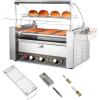 imageROVSUN Hot Dog Cart for 57 Rollers Hot Dog Machine wStorage Bin ampamp Shelves HeavyDuty Steel Mobile Stand for Concession Stands Fairs Events7 Rollers