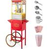 imageROVSUN Popcorn Machine with Cart Wheels ampamp 10 Oz Kettle Makes Up to 4 Gallons ETL Certified Popcorn Maker wStainless Steel Scoop Oil Spoon Bags ampamp 3 Popcorn Cups for Commercial Home Theater GoldenRed