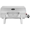 imageROVSUN Portable Gas Grill with 2 Burner 20000BTU Large Tabletop Camping Propane Griddle for Outdoor Patio Garden BBQ Picnic Tailgating Trip Home Use with Stainless Steel Body Regulator ampamp Hose1 burner  12 000BTU