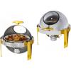 imageROVSUN Roll Top Chafing Dishes for Buffet 6QT Stainless Steel Round Chafing Dish Buffet Set Buffet Servers and Warmers Set with Glass Window for Weddings Parties Catering Events Gold2 Pack
